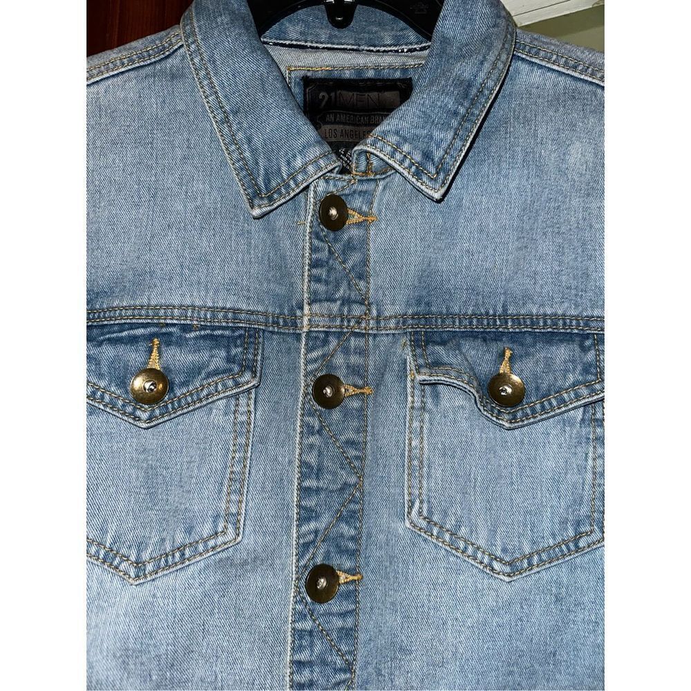 BLACK FRIDAY $20 21 Men Los Angeles Denim Blue Jean Jacket Men’s Medium